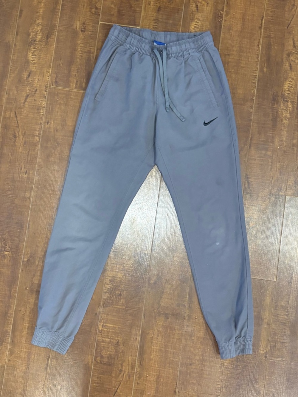 Nike Gray Elastic Cuff Joggers Mens size S fits like Boys size 16